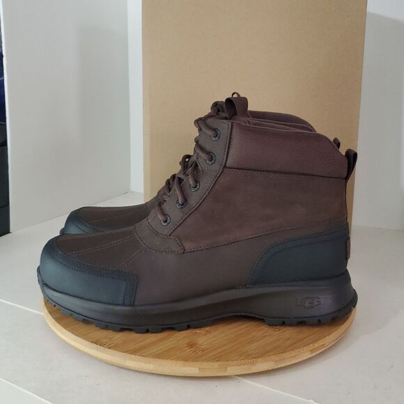 UGG Men's Emmett Waterproof Leather Duck Boot Stout Size 12 NIB - Picture 3 of 16